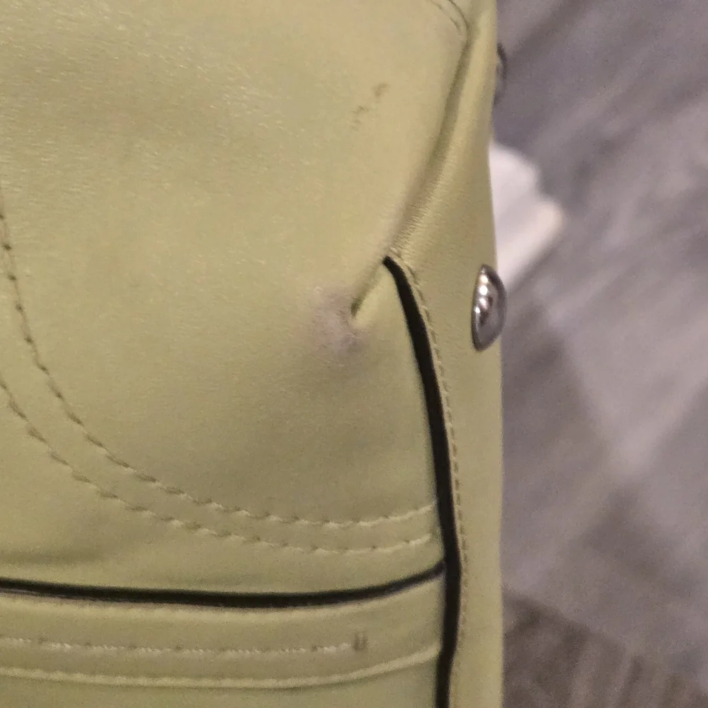 Coach Light Green Leather Tote Bag - Picture 12 of 16